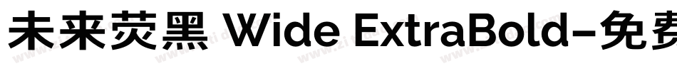 未来荧黑 Wide ExtraBold字体转换